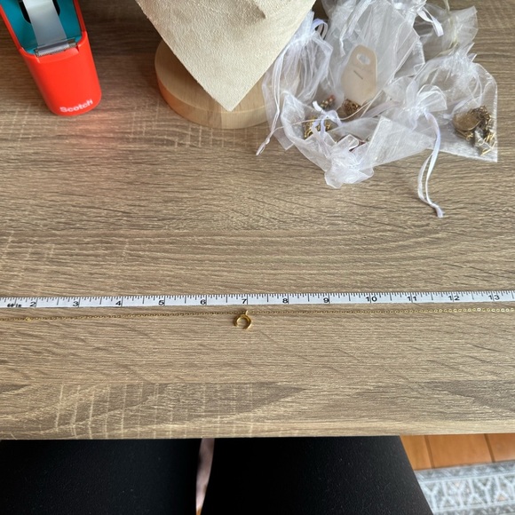 Gold Crescent Pendant Necklace - Picture 4 of 4